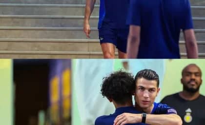 احساساتی شدن رونالدو پس از گلزنی پسرش برای النصر + عکس