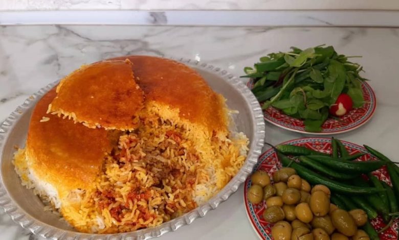 بادمجان پلو؛یک غذای اصیل و بی نظیر قزوینی+فیلم