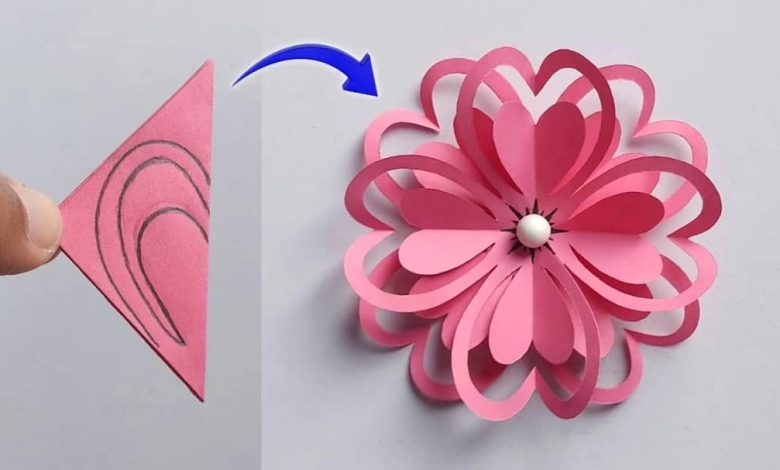 ایده خلاقانه برای ساخت گل کاغذی زیبا+فیلم