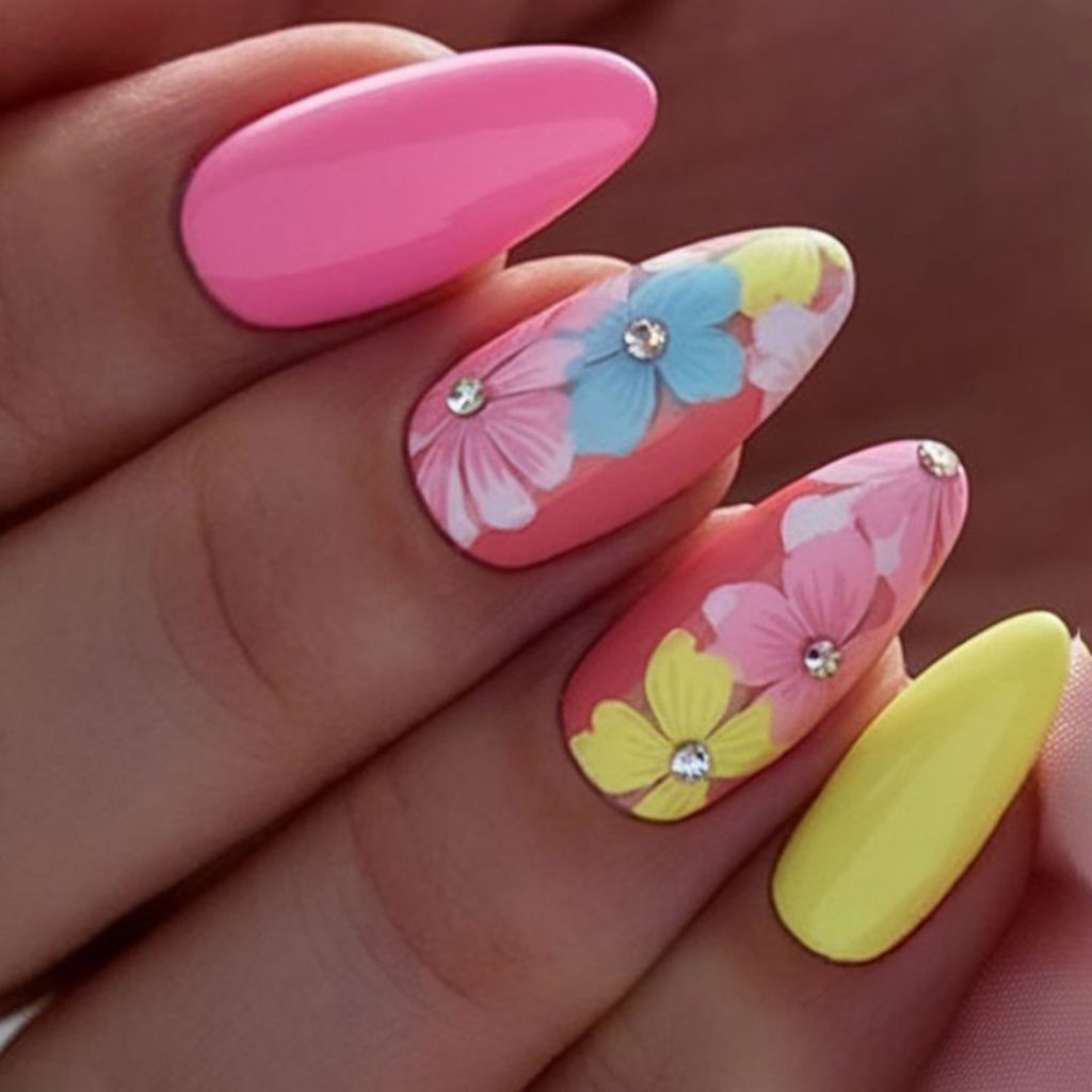 خاص ترین مدل های دیزاین ناخن پاستلی کیوت و جذاب