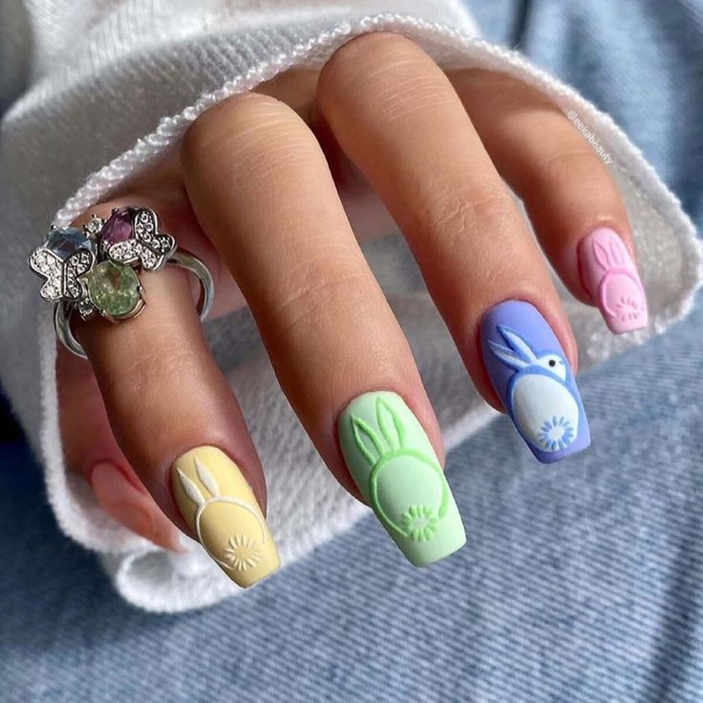 خاص ترین مدل های دیزاین ناخن پاستلی کیوت و جذاب