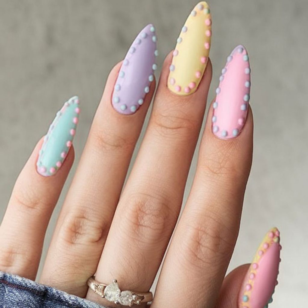 خاص ترین مدل های دیزاین ناخن پاستلی کیوت و جذاب