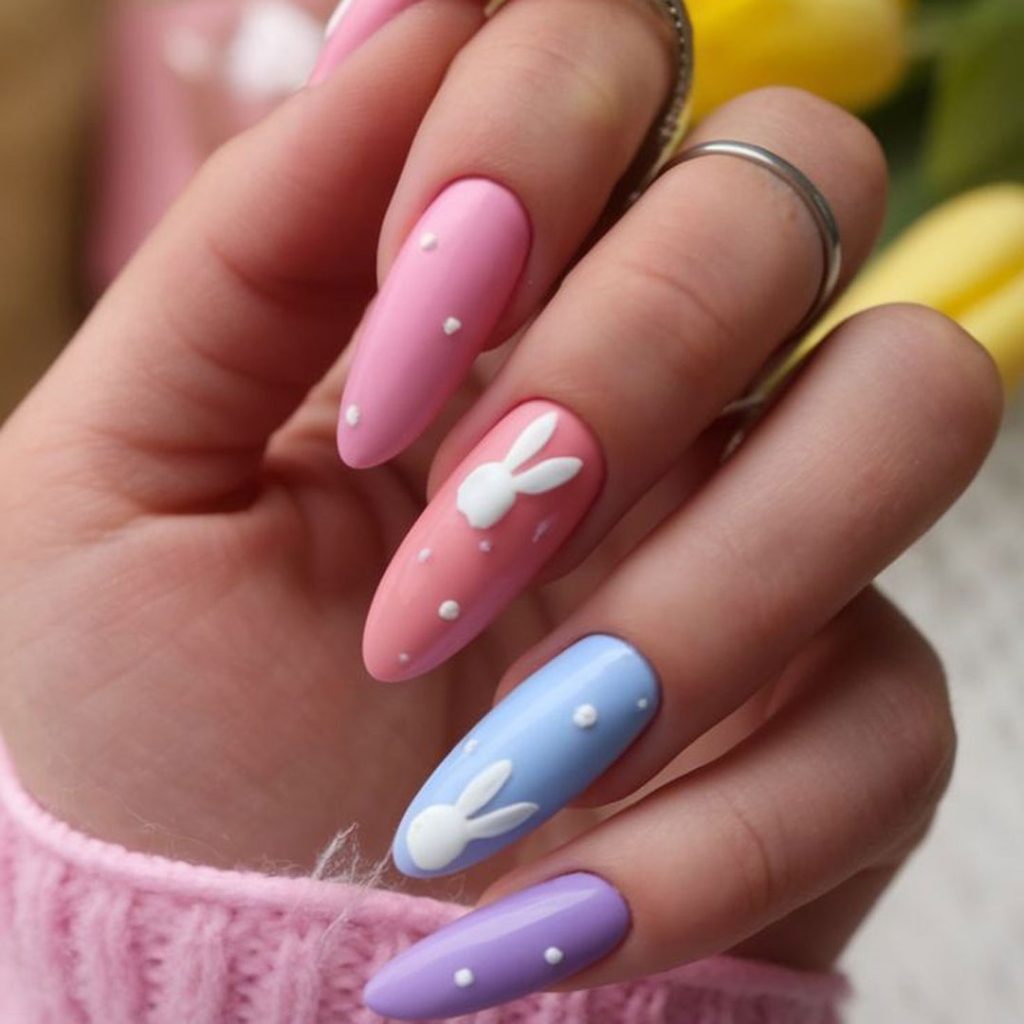 خاص ترین مدل های دیزاین ناخن پاستلی کیوت و جذاب