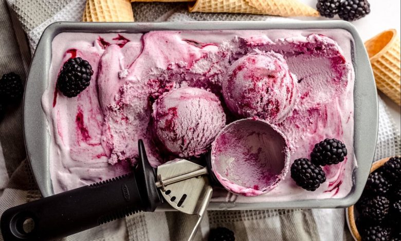 طرز تهیه بستنی توت سیاه خانگی خوشمزه و ساده