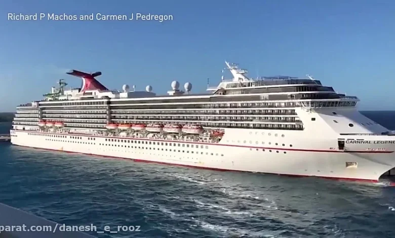 نبرد سنگین کشتی کروز با امواج پر قدرت+فیلم