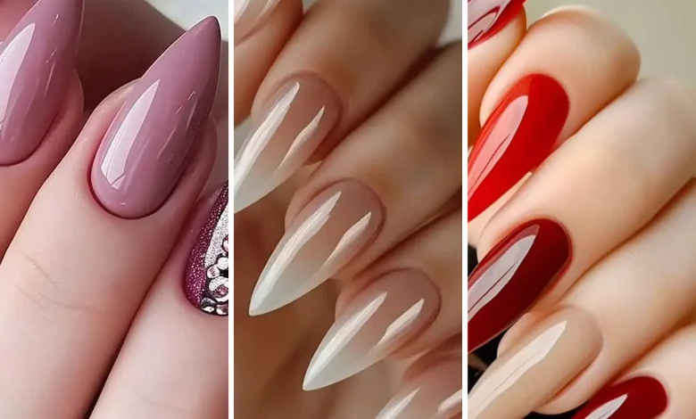 دیزاین ناخن بادامی |طراحی خاص که کمتر کسی سراغشان میرود+تصویر