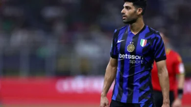 سرمربی لیگ برتری به تماشای بازی طارمی نشست + عکس