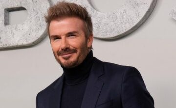 تصویر شاد دیوید بکام پس قهرمانی در ورزشگاه